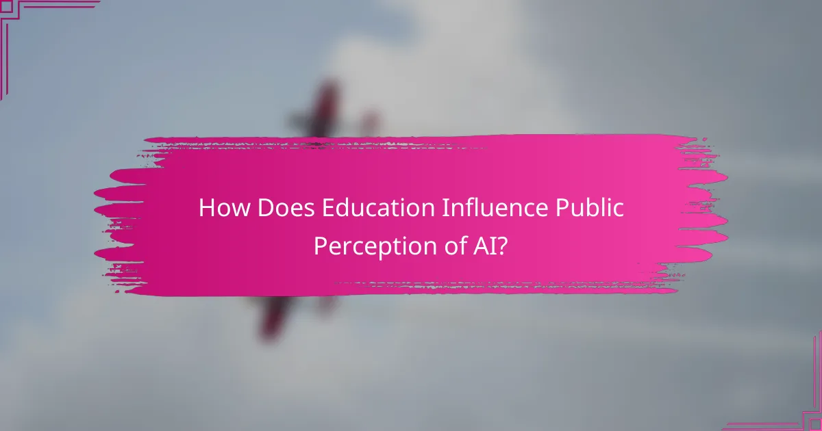 How Does Education Influence Public Perception of AI?