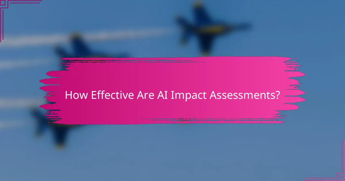 How Effective Are AI Impact Assessments?