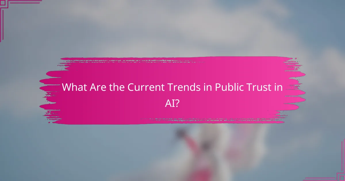 What Are the Current Trends in Public Trust in AI?