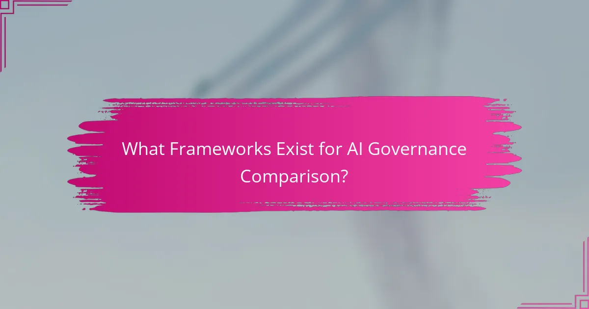 What Frameworks Exist for AI Governance Comparison?