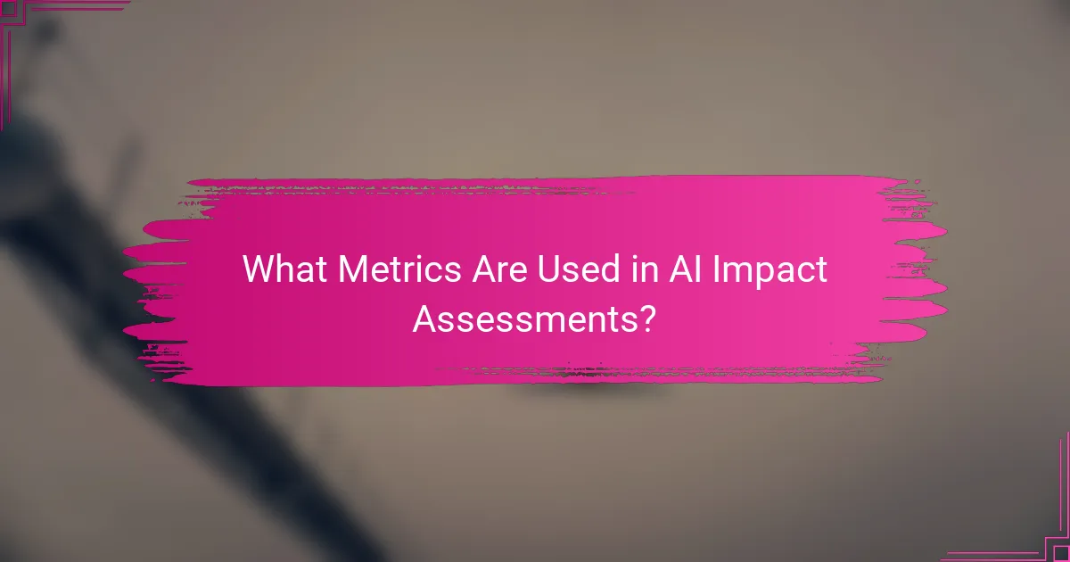 What Metrics Are Used in AI Impact Assessments?